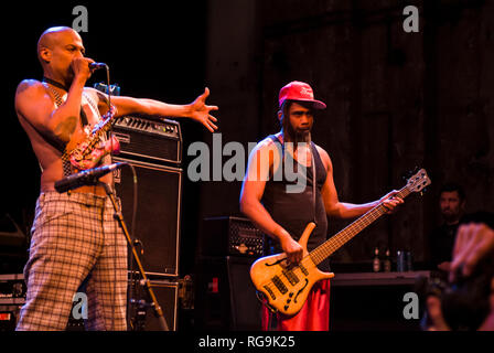 Die Alternative Rock Band Fishbone im Kesselhaus, Berlin - Deutschland live. Stockfoto