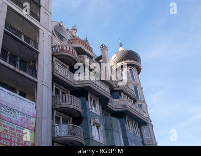 BATUMI, Georgien - Januar 11, 2019: Moderne Architektur in Batumi, Georgien Stockfoto