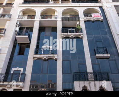 BATUMI, Georgien - Januar 11, 2019: Moderne Architektur in Batumi, Georgien Stockfoto