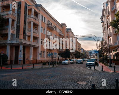 BATUMI, Georgien - Januar 11, 2019: Moderne Architektur in Batumi, Georgien Stockfoto