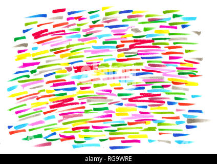 Handgefertigte bunte Linien Hintergrund Stockfoto
