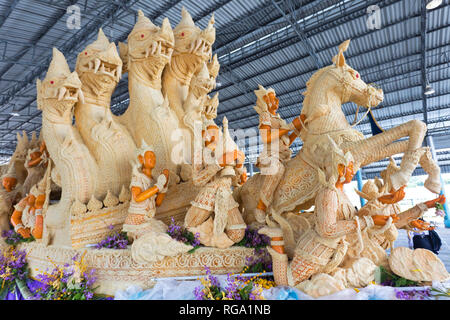 Thailand, der Provinz Ubon Ratchathani, Kerze Festival, Wax Works Stockfoto