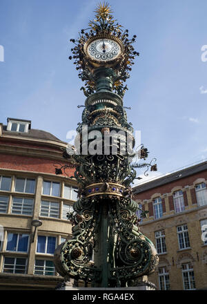 Dewailly clock in Amiens, Frankreich Stockfoto