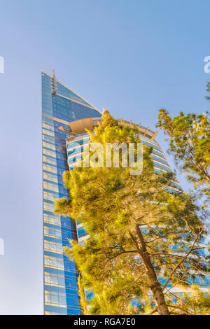 Moderne Telekommunikation Hochhauses in Montevideo, das höchste Hochhaus Gebäude in Uruguay. Stockfoto