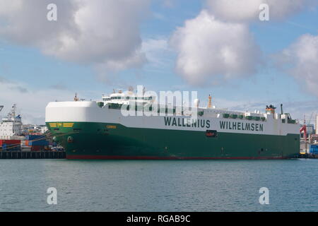 Die Fahrzeuge träger Carmen günstig in Auckland, Neuseeland Stockfoto