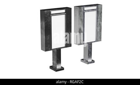 Leeres Display Billboard. Mockup für Ihre Werbung und Design. 3D-Rendering Stockfoto