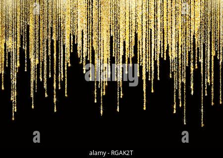 Vektor in Linien gold glitzer Konfetti dots Stock Vektor