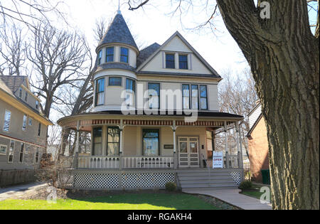 Ernest Hemingway's Geburtsort bei 339 N. Oak Park Avenue. Oak Park. Westlich von Chicago. Illinois. USA Stockfoto