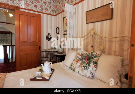 Innenansicht der Schlafzimmer in Ernest Hemingway's Geburtshaus an 339 N. Oak Park Avenue. Oak Park. Westlich von Chicago. Illinois. USA Stockfoto