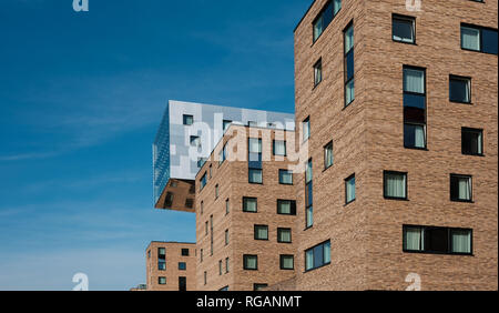 Berlin, Deutschland - Januar 2019: die Außenfassade der nhow Berlin Hotel Spree, Berlin, Deutschland. Stockfoto