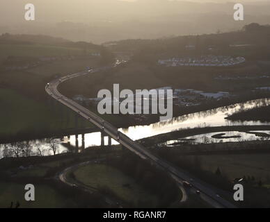 Ansicht von Friarton Bridge über den Fluss Tay Schottland Januar 2019 Stockfoto