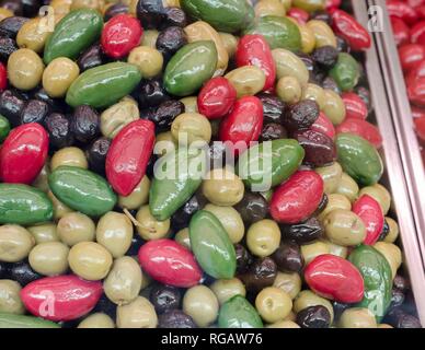 An einem der vielen Stände in der Naschmarkt in Wien, Österreich. Stockfoto