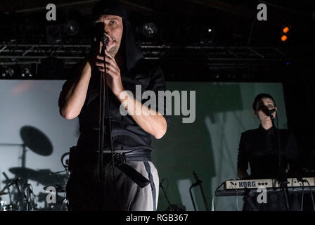 Die slowenischen Band Laibach im Fritzclub im Postbahnhof, Berlin - Deutschland live. Stockfoto