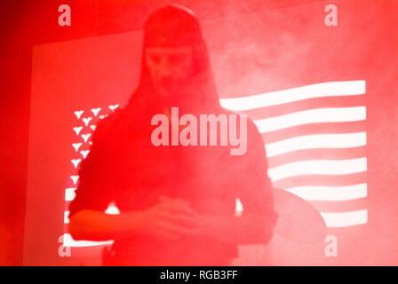 Die slowenischen Band Laibach im Fritzclub im Postbahnhof, Berlin - Deutschland live. Stockfoto