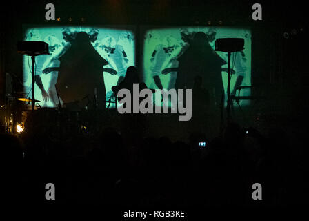 Die slowenischen Band Laibach im Fritzclub im Postbahnhof, Berlin - Deutschland live. Stockfoto