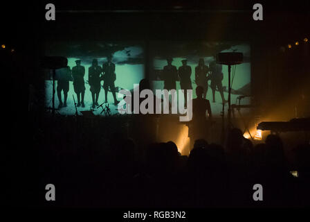 Die slowenischen Band Laibach im Fritzclub im Postbahnhof, Berlin - Deutschland live. Stockfoto