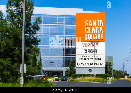 Juli 31, 2018 Santa Clara/CA/USA - Die neue Santa Clara Square office Gebäude entlang der Bayshore Freeway in Silicon Valley, South San Francisco b Stockfoto