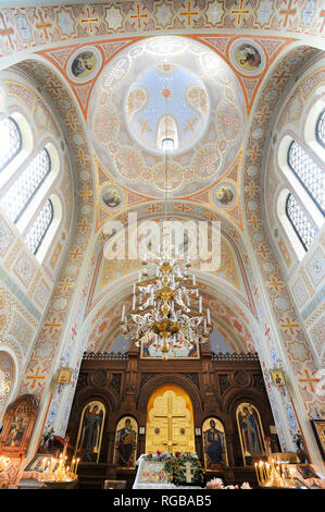 Byzantinische Revival Hramy Voskreseniya Hristova (Kirche der Auferstehung Christi) in Foros, Krim, Ukraine. Oktober 2008, errichtet im Jahre 1892 Design Stockfoto