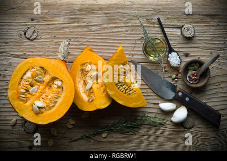 Zutaten für die Zubereitung von Hokkaido - Suppe Stockfoto