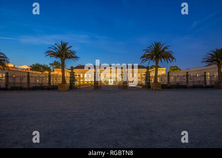 Deutschland, Niedersachsen, Hannover Herrenhaeuser Gaerten am Abend Stockfoto