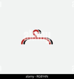 Kleiderbügel logo Vektor Icon Design Element Stock Vektor