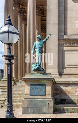 Statue von Major General William Earle in Liverpool, Großbritannien Stockfoto