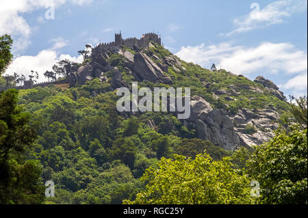 Maurische Burg in Sintra, Portugal Stockfoto