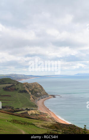 Malerische Aussicht auf die Küste von Dorset um die Seatown Bereich Stockfoto