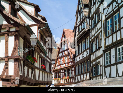 Fachwerkhäuser in Straßburg, Elsass, Frankreich Stockfoto