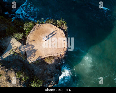 Indonesien, Bali, Luftaufnahme von Aussichtspunkt an Balangan Beach Stockfoto