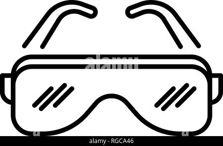 Hip hop Brille, outline Style Stock Vektor