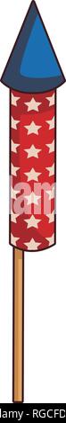 Feuerwerk Rakete Cartoon Stock Vektor