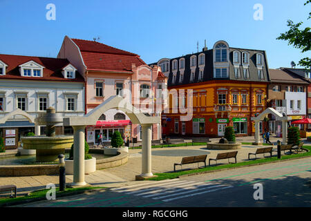 Die Slowakei, Poprad, St. Egidius Square Stockfoto