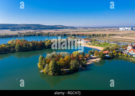 Deutschland, Unterfranken, Miltenberg, Niedernberger Seenplatte, Niedernberg, Meer Hotel Stockfoto