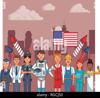 Beruf und Beruf Avatare Stock Vektor