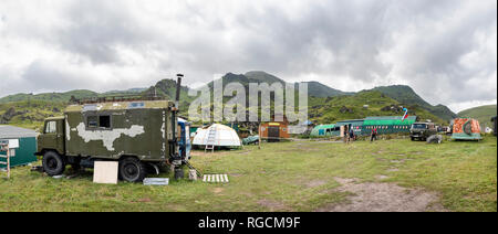 Russland, Obere Baksan Valley, Kaukasus Elbrus Basislager Stockfoto