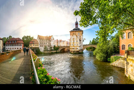Deutschland, Bayern, Bamberg, Altstadt, Old City Hall Stockfoto