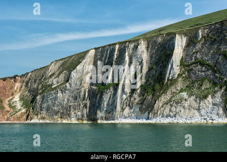 Alum Bay in Isle of Wight, Großbritannien Stockfoto