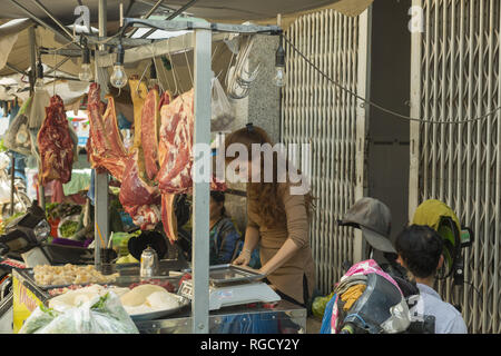 Street Market in Ho Chi Minh City in Vietnam. Stockfoto