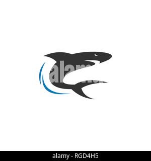 Abstrakte shark Grafik logo, silhouette Hai vector. Stock Vektor