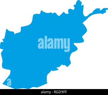 Karte von Afghanistan - skizzieren. Silhouette von Afghanistan Karte Vector Illustration Stock Vektor