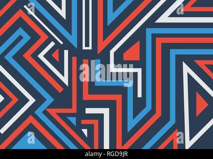 Abstrakte Graffiti geometrische Formen und Linien Muster Hintergrund. Vector Illustration Stock Vektor