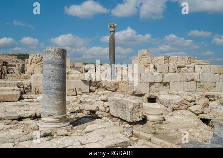 Das antike Römische in Kourion, Zypern ruinieren. Stockfoto