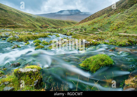 Großbritannien, Schottland, Highland, Asynt, Allt Nan Uamh Tal, Bach in der Nähe von Knochen Höhlen Stockfoto