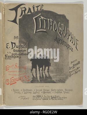 "Traité de Lithographie Artistique. Künstler: Alexandre Lunois (Französisch, 1863-1916); Félix-Hilaire Buhot (Französisch, Valognes 1847-1898 Paris); Henri Fantin-Latour (Französisch, Grenoble 1836-1904 Buré); Henri Patrice Dillon (Französisch, 1851-1909); E. Bertrand (Französisch, aktive 1893); Charles-Marie Dulac (Französisch, Paris 1865-1898 Paris); H. Fauchon (Französisch, aktive 1893); Camille Lefèvre (Französisch, Neuilly-sur-Seine Paris 1853-1933); Paul Maurou (Französisch, Avignon, Paris 1848-1931); Louis-Eugène Pirodon (Französisch, Grenoble 1824 - nach 1908); Hermann Vogel (Deutsch, Flensburg 1856-1918 Paris (Frankreich)). Thema: Vorwort Stockfoto