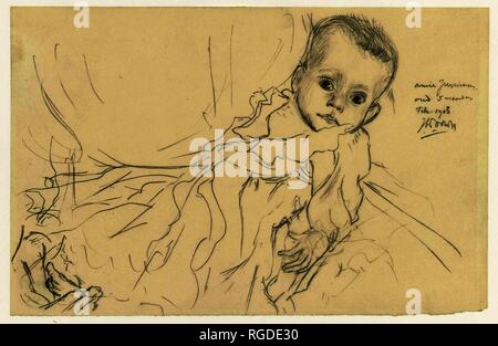 Portrait von fünf Monate altes Baby Annie Jurriaanse. Verfasser der Stellungnahme: Jan Toorop. Dating: Feb-1903. Maße: H 134 mm x B 208 mm. Museum: Rijksmuseum, Amsterdam. Stockfoto