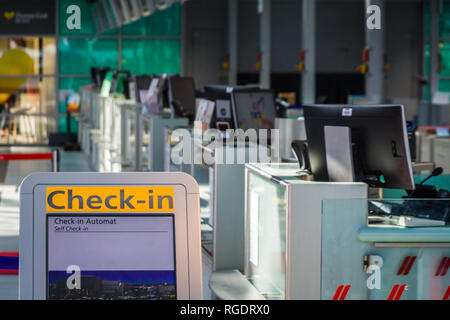 Self-service Check-in Stockfoto