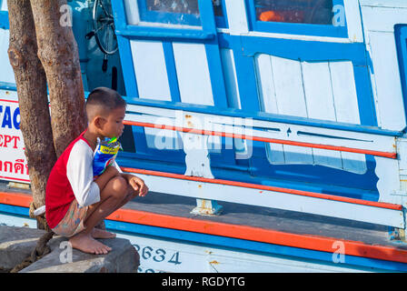 Mae Haad Pier auf Koh Tao, Thailand Stockfoto