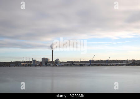 Kiel, Schleswig-Holstein/Deutschland - vom 29. Januar 2019: Kraftwerk in Kiel die Hauptstadt von Schleswig-Holstein Stockfoto