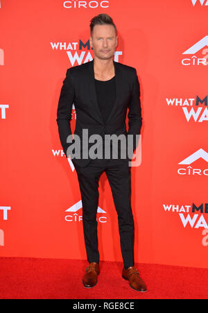 Los Angeles, USA. 28 Jan, 2019. LOS ANGELES, Ca. Januar 28, 2019: Brian Tyler am US-Premiere von "was Männer wollen!' im Regency Dorf Theater, Westwood. Foto: Paul Smith/Alamy leben Nachrichten Stockfoto